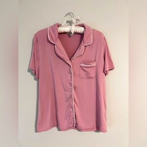 || 2PC PIJAMA SET || buttoned || Colar || SHORTS || PINK DORBET ||